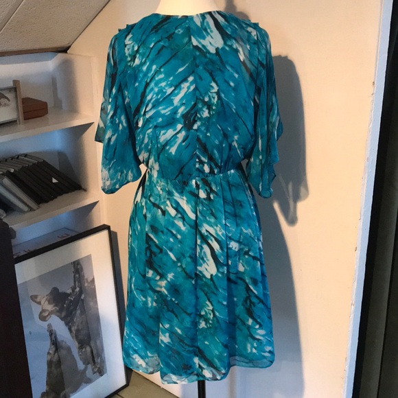 Blue silk Alice + Olivia dress - Picture 2 of 3